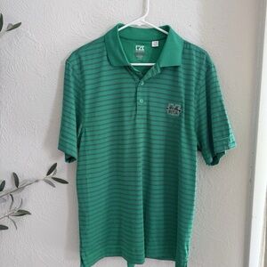 Cutter & Buck Green Striped Polo